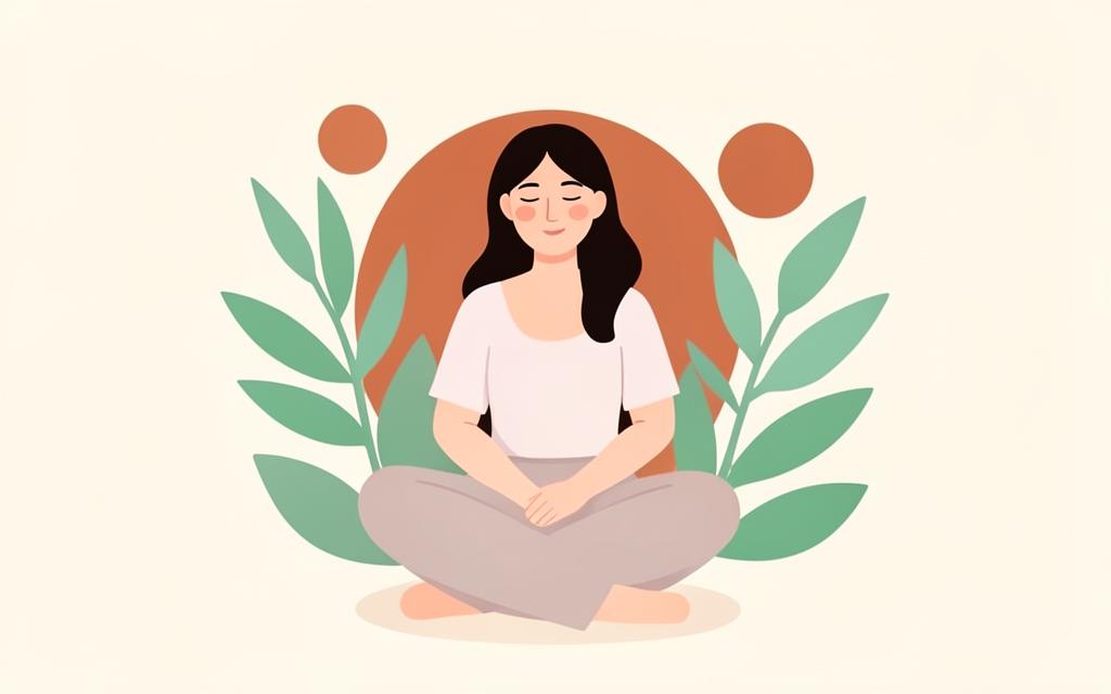 Illustration representing calm and mental wellbeing